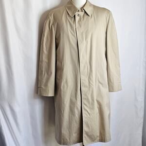 Men's London Fog 42Short Trench with Zip-in Fur Lining